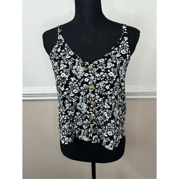 Hollister Floral Tank Top with Adjustable Straps Size Small - Picture 1 of 8